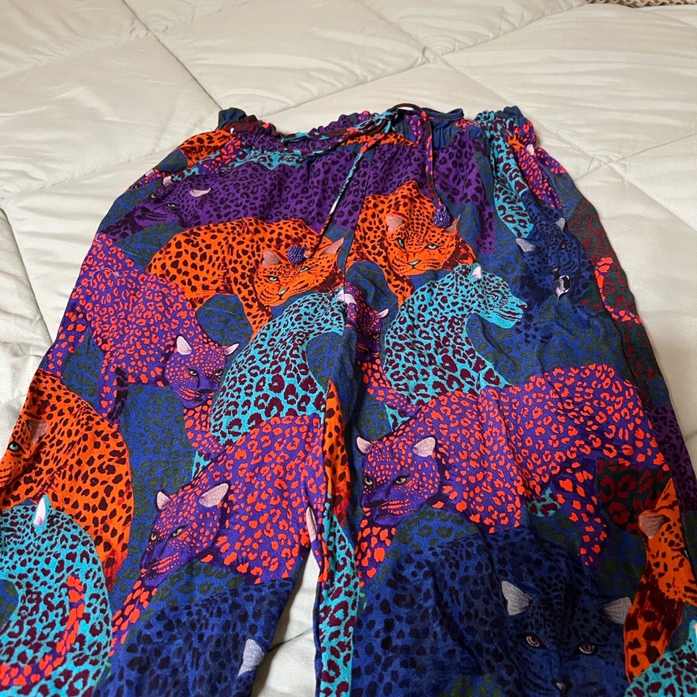 Farm Rio Anthropologie Sami Wildcat Pants - Picture 2 of 13